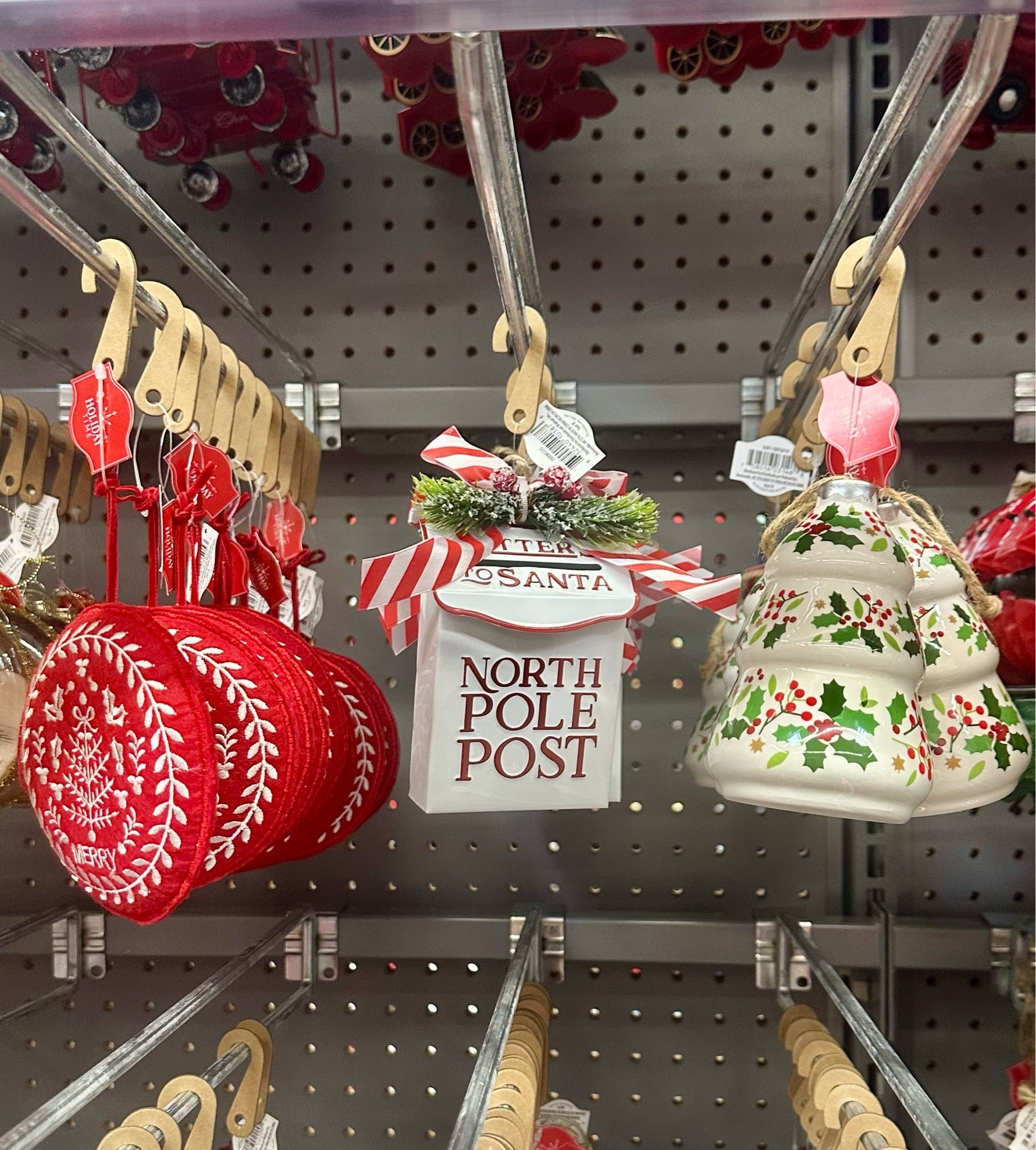 More New Walmart Christmas Ornaments 

Red and White Merry Embroidered Christmas Ornament. Metal North
Pole Post Mailbox Christmas Ornament. Red/Green/White Mini Ceramic Tree Christmas Ornament

Christmas Tree Ornaments. Christmas Decorations. Christmas Home. Trim the Tree. Deck the Halls

#LTKHome #LTKSeasonal