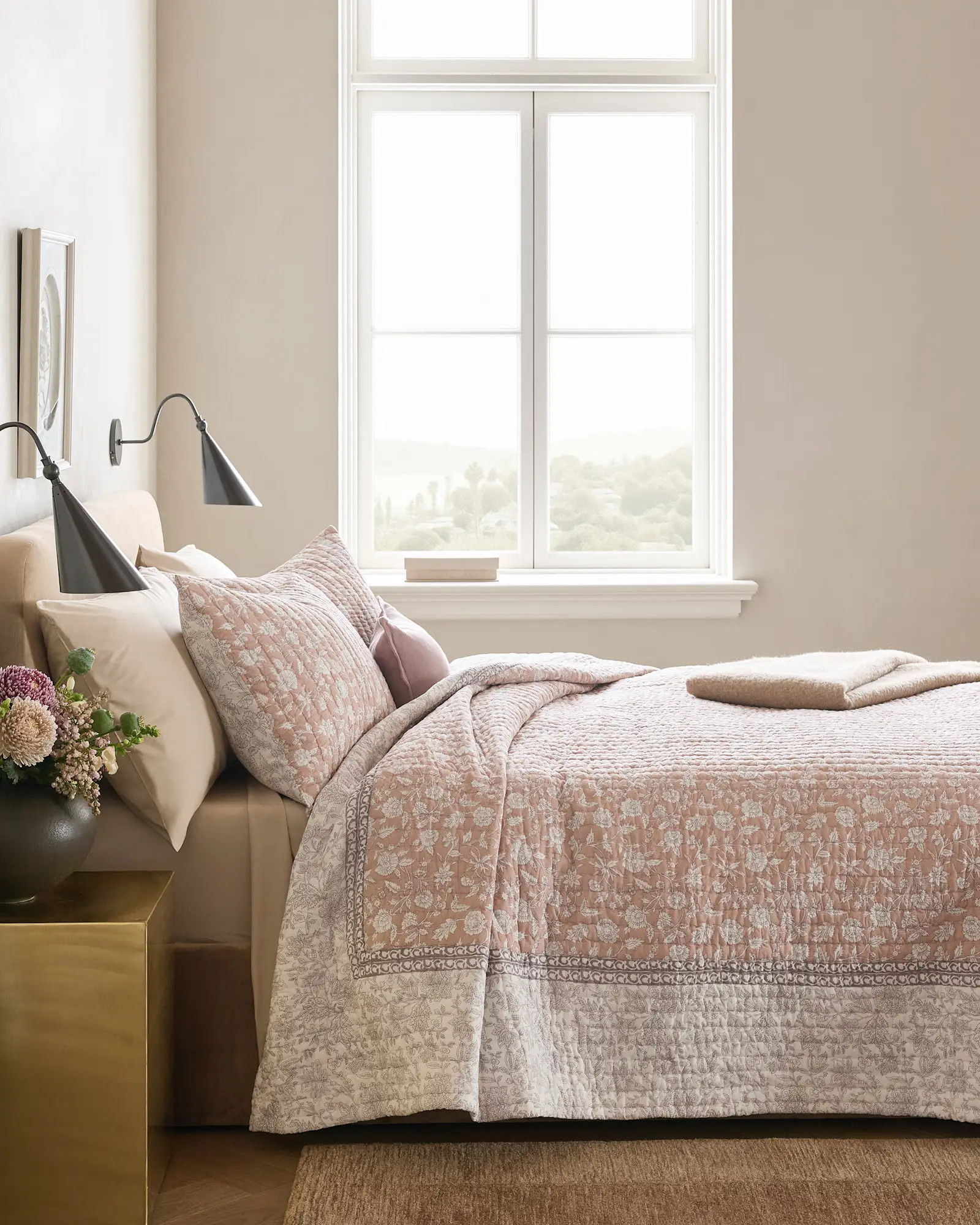 Organic Cotton Block Print Quilt Set | Quince