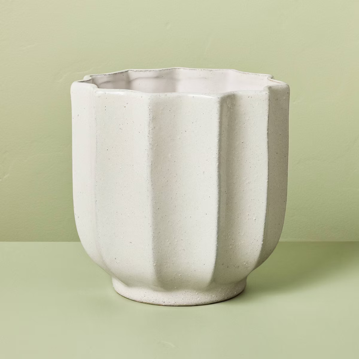 9" Ceramic Planter Pot Sour Cream - Hearth & Hand™ with Magnolia | Target