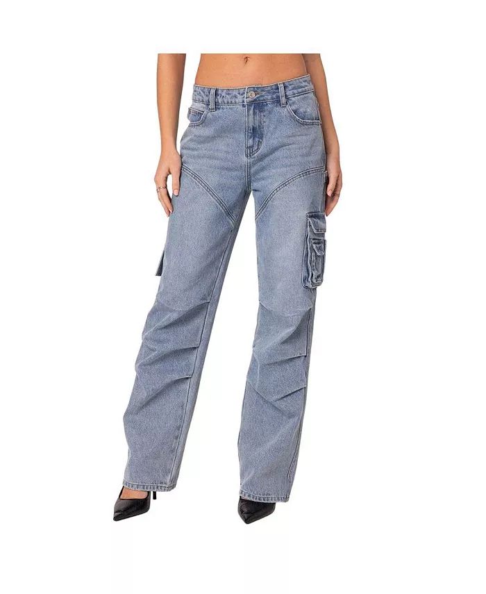 Edikted Women's Winslow cargo jeans - Macy's | Macy's
