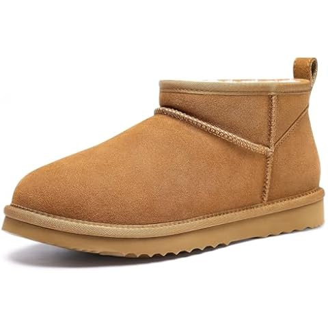 CUSHIONAIRE Women's Hip 2 Genuine Suede Ankle Snow Boots - Pull-On with Cozy Faux Shearling Linin... | Amazon (US)