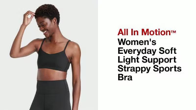 Women's Everyday Soft Light Support Strappy Sports Bra - All In Motion™ | Target