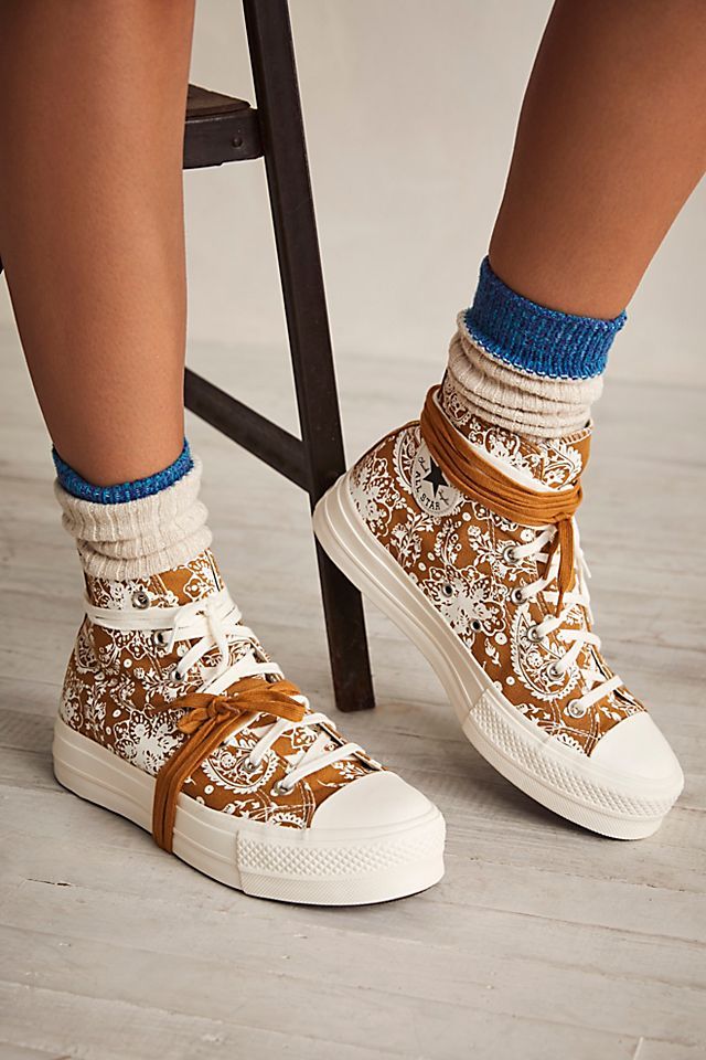 Chuck Taylor All Star Lift Floral Sneakers | Free People (Global - UK&FR Excluded)