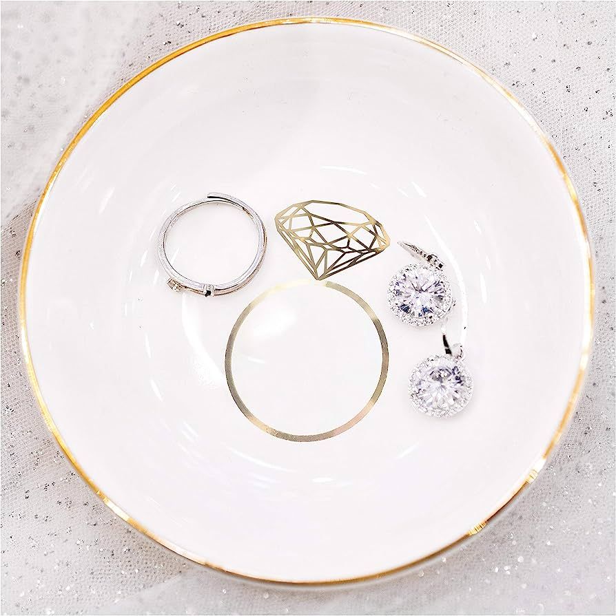 Quany Life Engagement Ring Dish Jewelry Tray - Mrs Engaged Gifts for Her Ring Tray Engagement Gif... | Amazon (US)