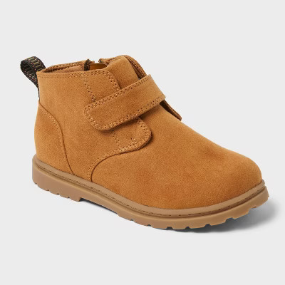 Toddler Grayson Chukka Boots - Cat & Jack™ Cognac 8T: Zipper Closure, Adjustable Strap, Treaded Outsole | Target