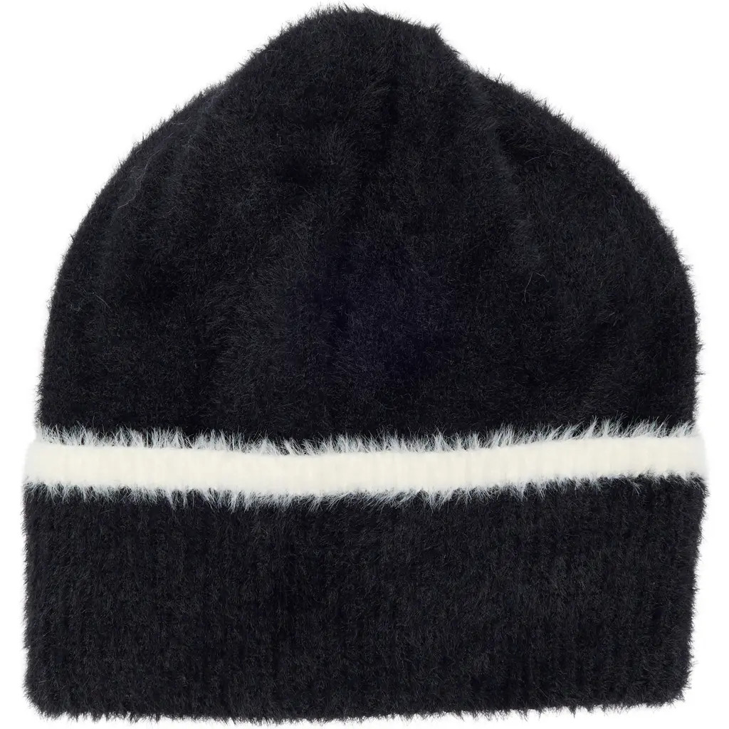 BCBGeneration Single Stripe Cuff Beanie in Black at Nordstrom Rack | Nordstrom Rack