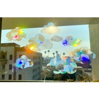 Large Cloud Suncatcher Sticker Set, Window Sticker, Cling, Sun Catcher Stickers, Gift For Her, Suncatcher Sticker Car | Etsy (US)