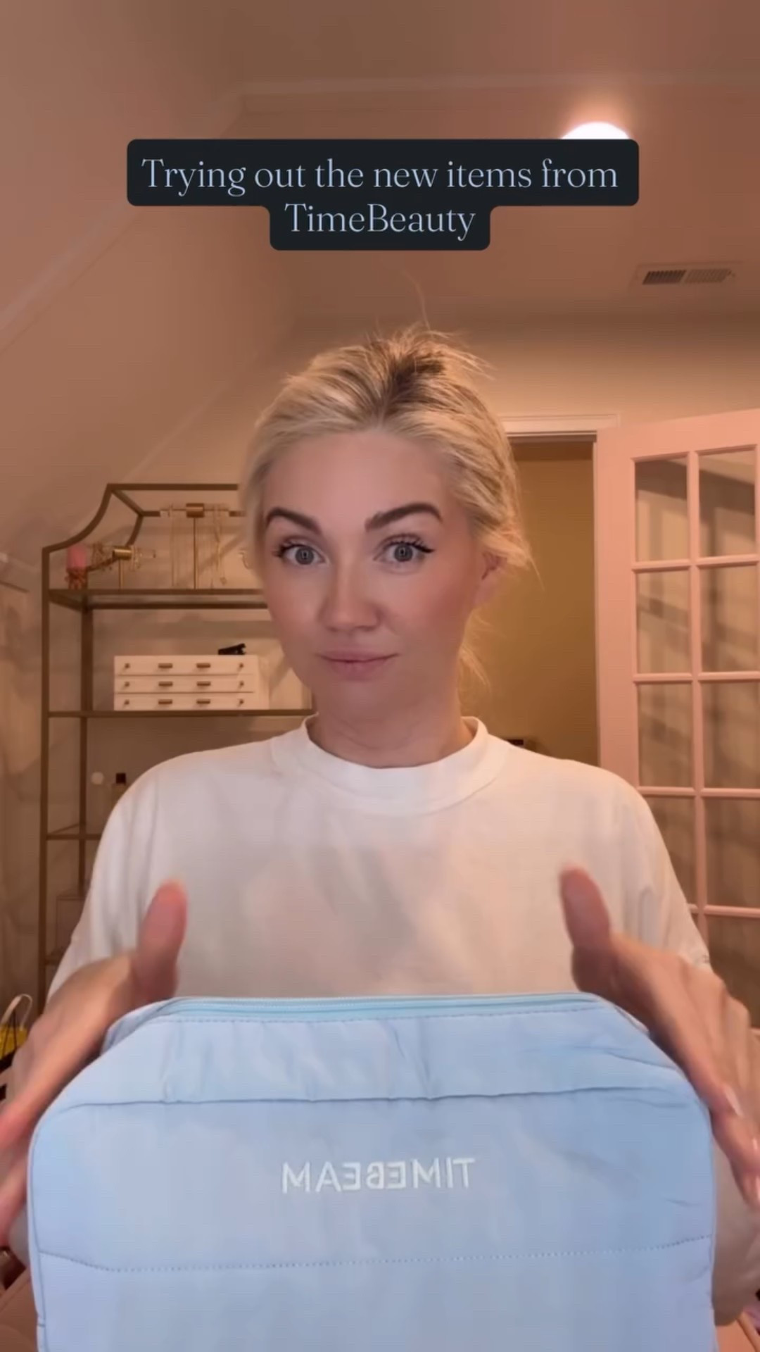 @timebeambeauty has me hooked on their face roller and milky serum. Soooo good! I was skeptical about what rolling my face could actually accomplish, but I can tell such a difference in puffiness and absorption when I use this!