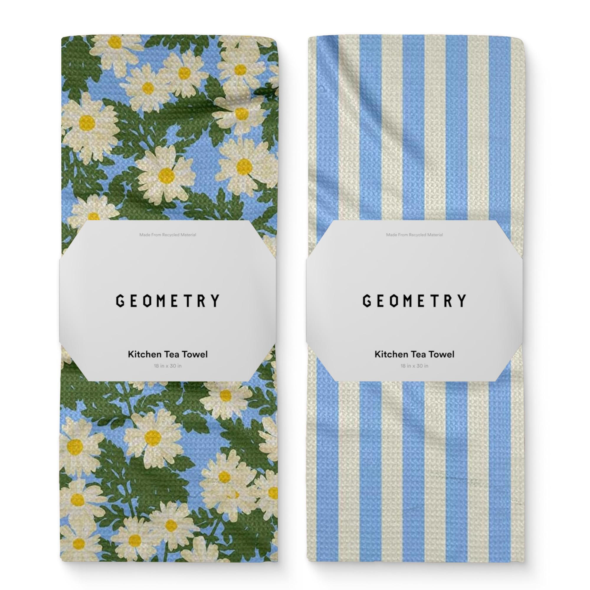 GEOMETRY Spring Kitchen Towels - Quick Dry Microfiber Cloth Spring & Summer Dish Towels for Kitch... | Amazon (US)