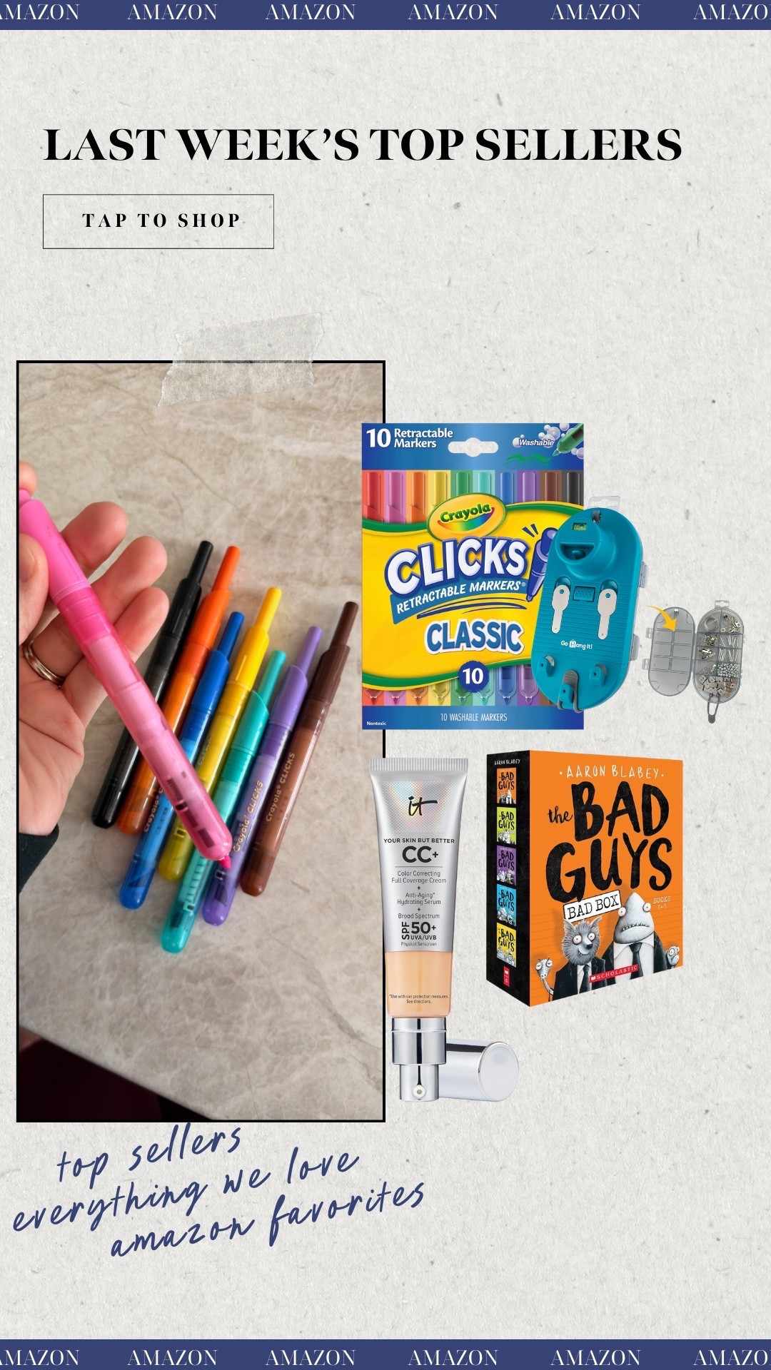 Last weeks top Amazon sellers! What you loved last week on Amazon. Stocking stuffers for her, for him, picture hanging tool, clickable markers for the kids stockings

#LTKGiftGuide #LTKFindsUnder50 #LTKHoliday