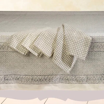 Sarunas Rectangle Geometric Cotton Tablecloth | Wayfair North America