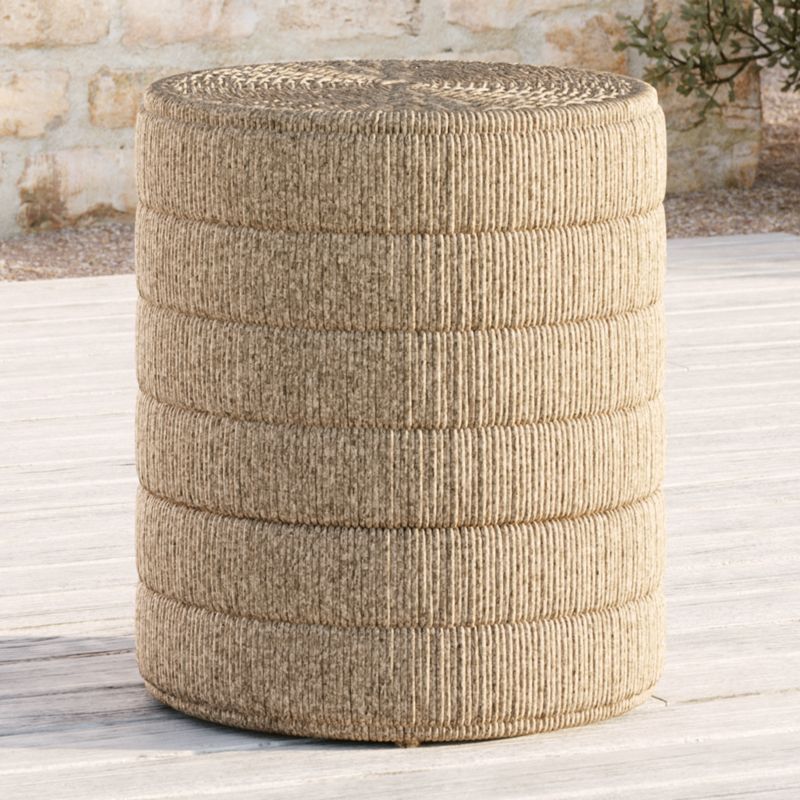 Madura Woven Outdoor Side Table + Reviews | Crate and Barrel | Crate & Barrel