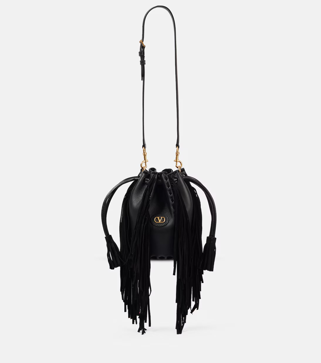 Nellcôte Small fringed leather bucket bag | Mytheresa (US/CA)