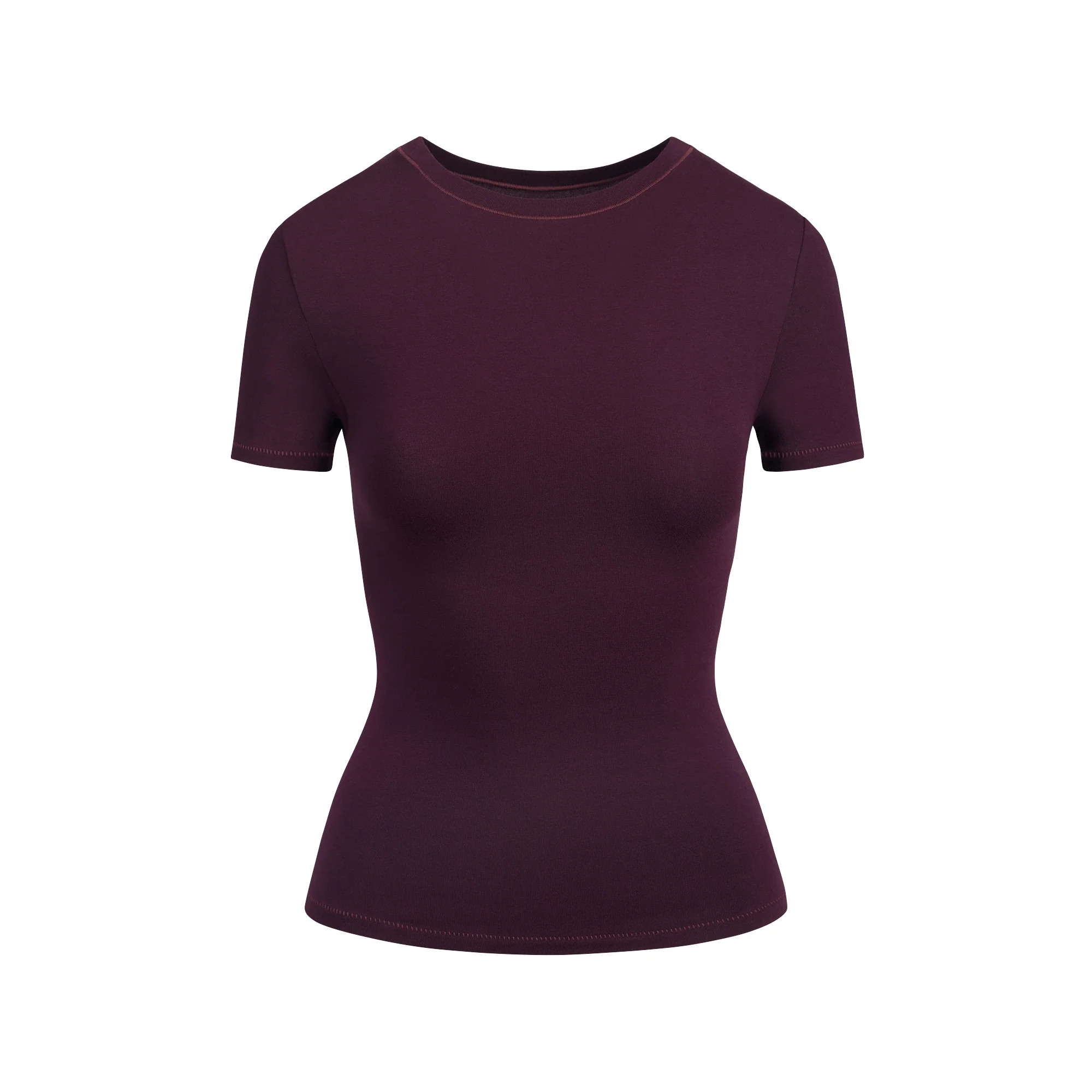 COTTON JERSEY T-SHIRT | CURRANT | SKIMS (US)