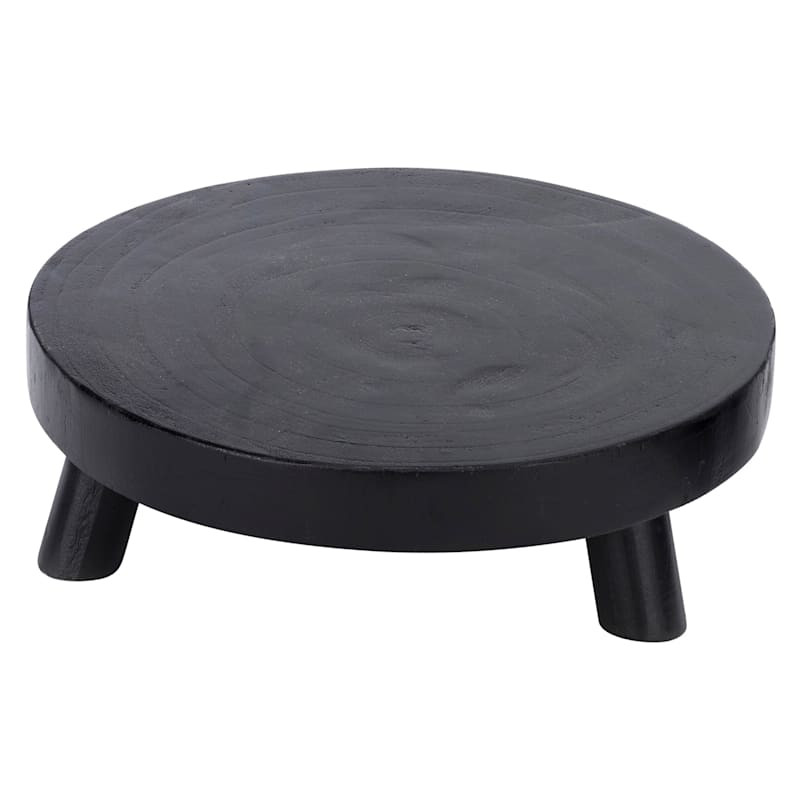 Black Round Wooden Riser, 10" | At Home