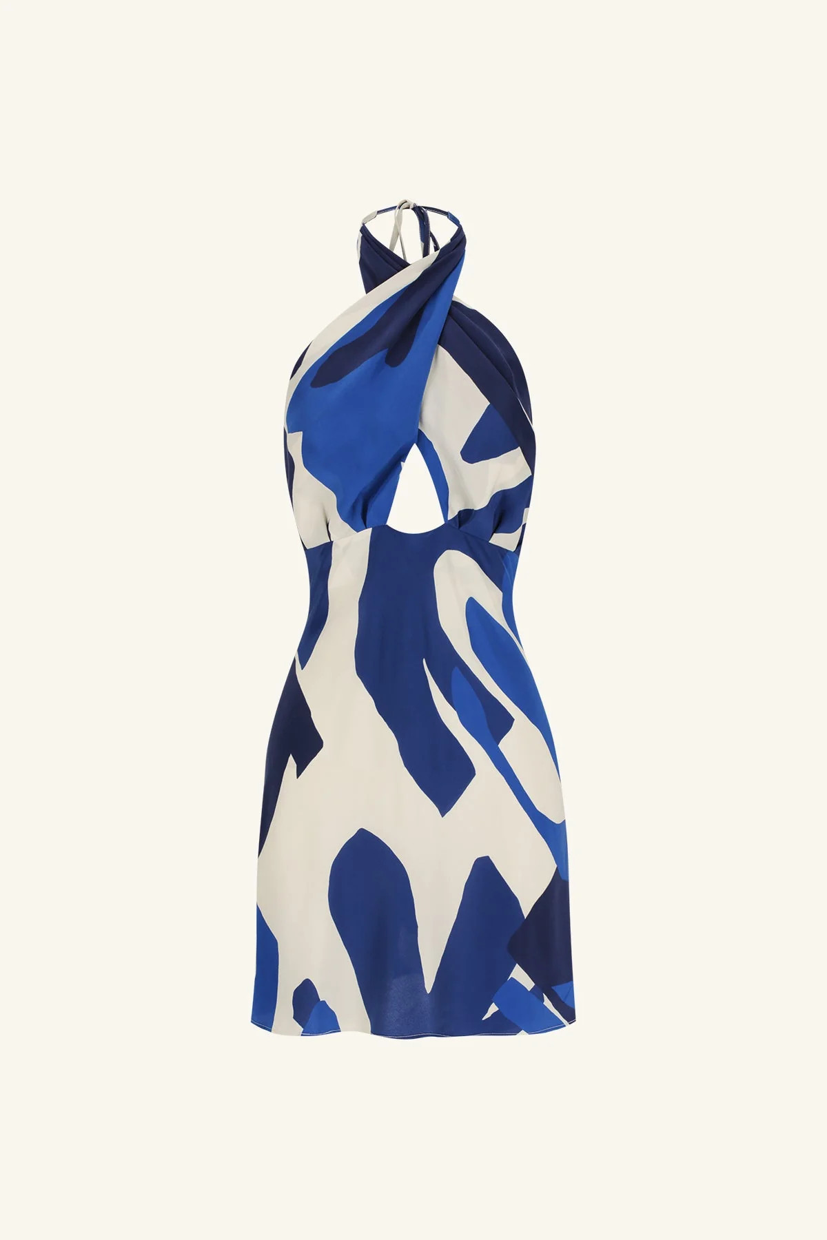 Edward Silk Halter Mini Dress | Navy/ Multi | Dresses | Shona Joy | Shona Joy