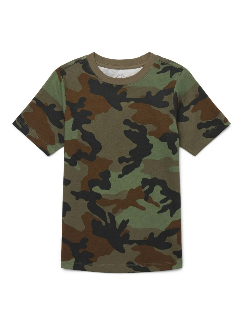 Wonder Nation Boys Kid Tough Tee with Short Sleeves, Sizes 4-18 & Husky | Walmart (US)