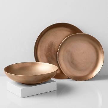 Reactive Glaze Stoneware Dinnerware - Bronze | West Elm (US)
