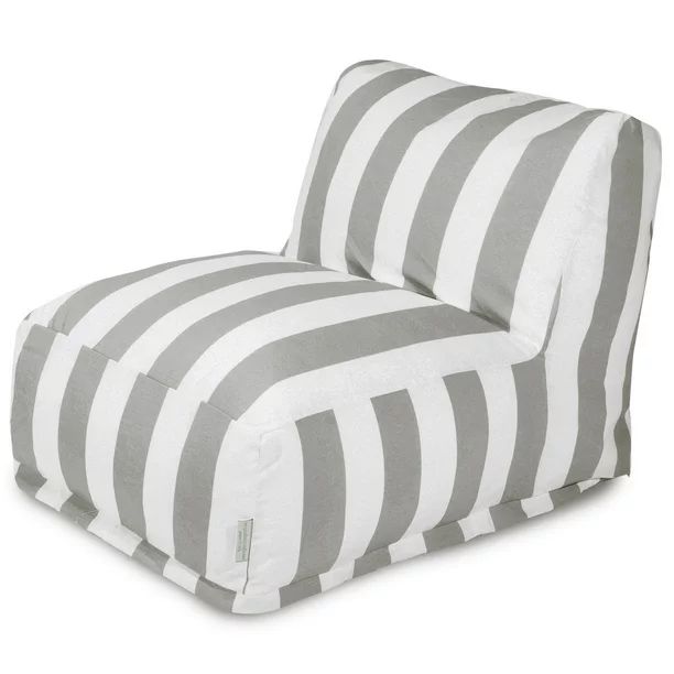Majestic Home Goods Indoor Outdoor Gray Vertical Stripe Chair Lounger Bean Bag 36 in L x 27 in W ... | Walmart (US)