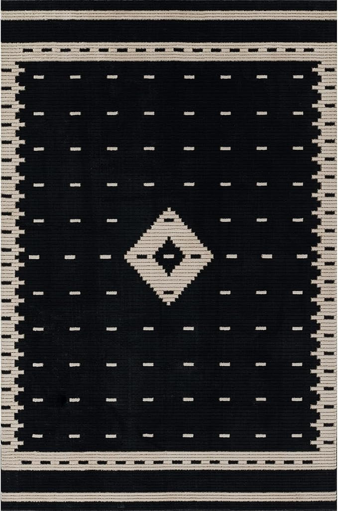 Momeni Noho Polyester Area Rug, Black, 9'3" X 12'6" | Amazon (US)