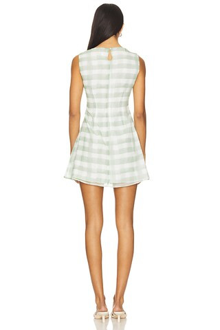 Tallin Mini Dress in Green Gingham | Revolve Clothing (Global)