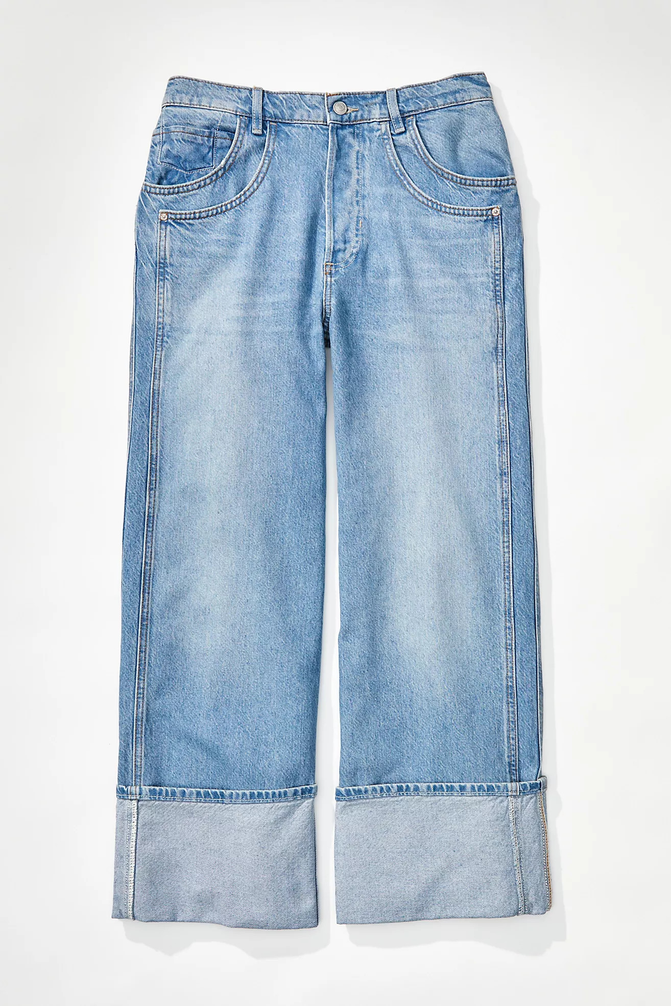 We The Free Final Countdown Cuffed Low-Rise Jeans | Free People (UK)