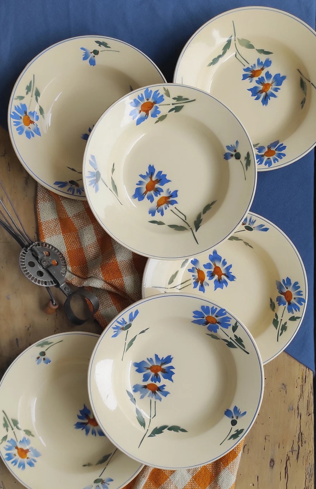 Set of Six Vintage Moulin Des Loups Soup Plates. - Etsy | Etsy (US)