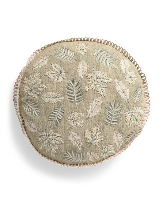 17in Leaf Pillow | TJ Maxx