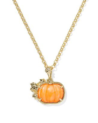 Kendra Scott Orange Mother of Pearl Pumpkin Pendant Necklace, 30"  | Bloomingdale's Jewelry & Acc... | Bloomingdale's (US)