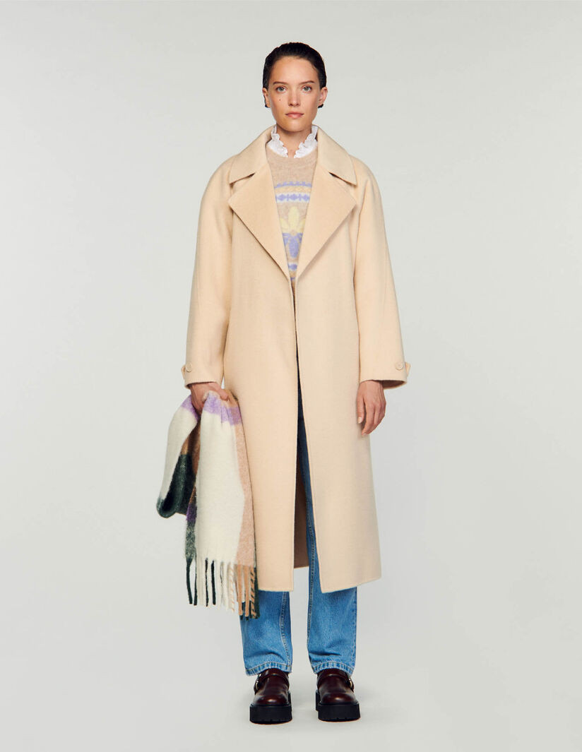 Double-breasted wool trench coat | Sandro-Paris US