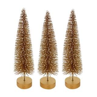 10" Gold Tabletop Bottle Brush Christmas Trees by Ashland® | Michaels Stores