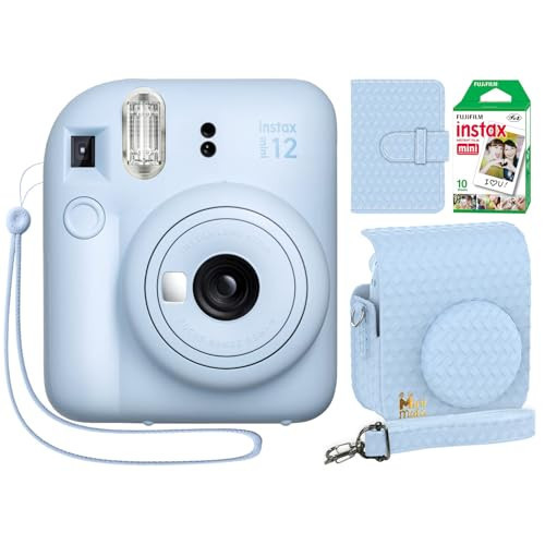 Fujifilm Instax Mini 12 Instant Camera Pastel Blue + Minimate Custom Designed Case + Fuji Instax Film 10 Sheets & Album | Amazon (US)