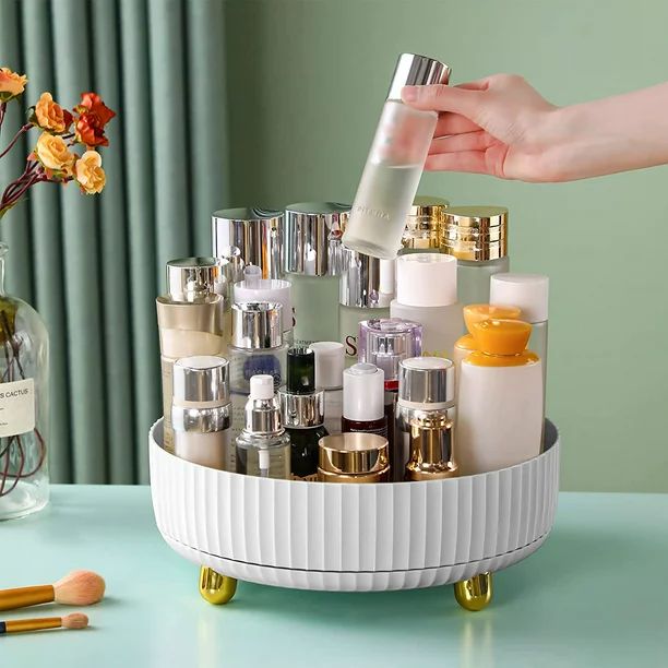 Makeup Perfume Organizer, 360 Degree Rotating Lazy Susan Turntable Cosmetic Desk Storage Lotions ... | Walmart (US)