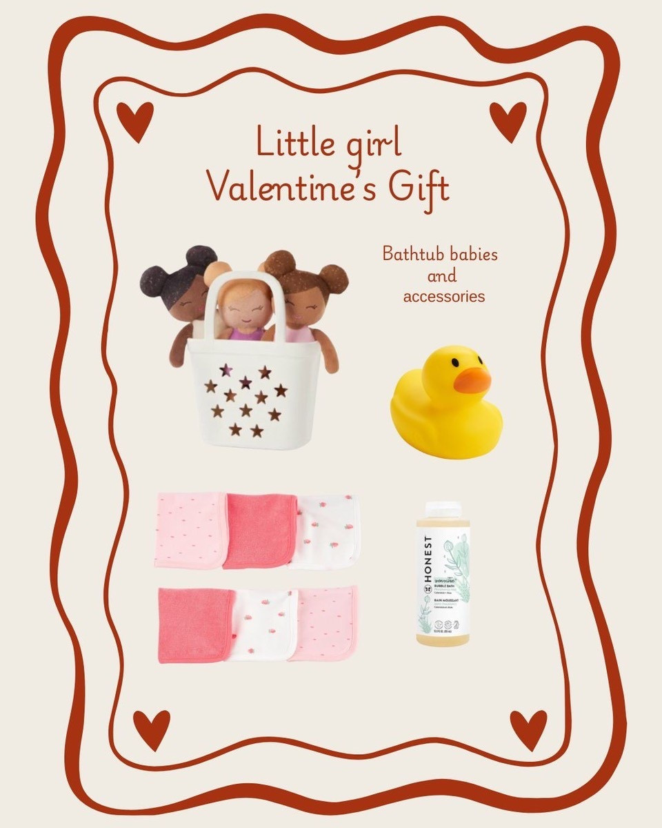 Little girls Valentine Gift set

Set of 3 plush babies with bag to help create the sweetest bath time pretend play. 
I included some other ideas to pair with the doll set too. 

#LTKSeasonal #LTKKids #LTKGiftGuide