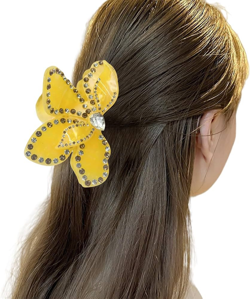 Acetic Acid Hairpin Flower Hair Clip Big Bougainvillea Shaped Jaw Clips French Hair Barrettes Hai... | Amazon (US)