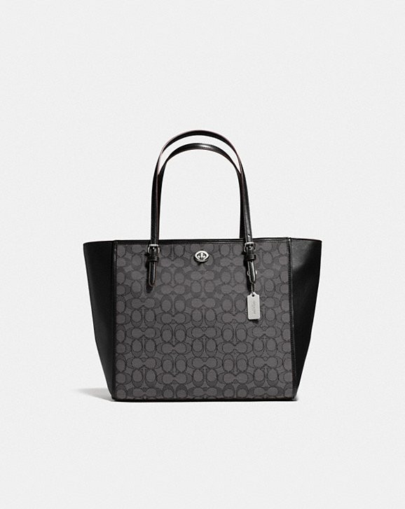 Turnlock Tote in Signature Jacquard | Coach (US)