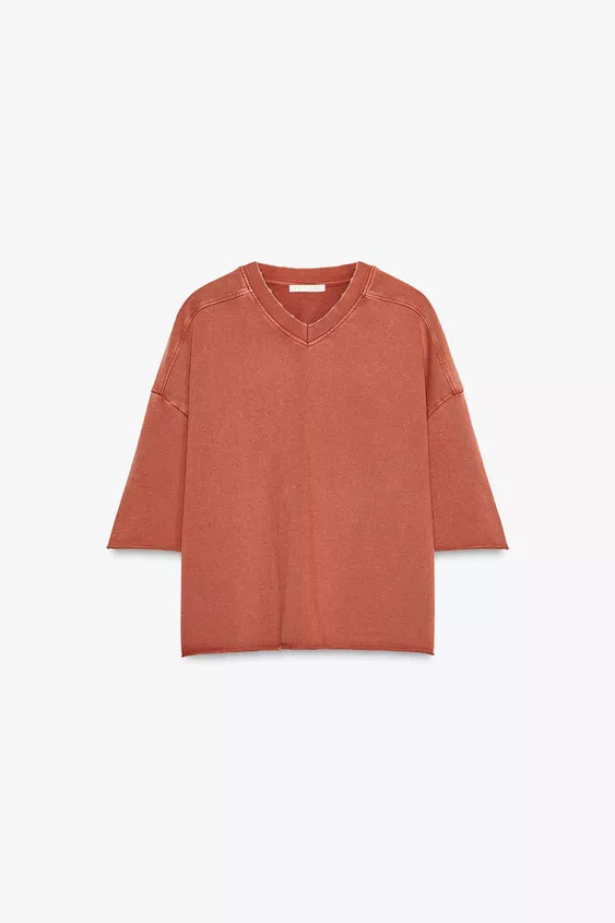 WASHED-EFFECT PLUSH SWEATSHIRT | Zara UK