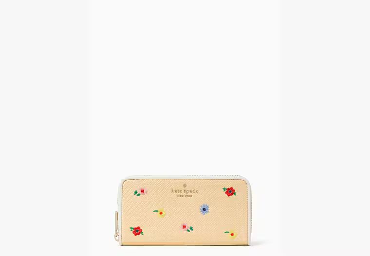 Staci Garden Bouquet Straw Large Continental Wallet | Kate Spade Outlet