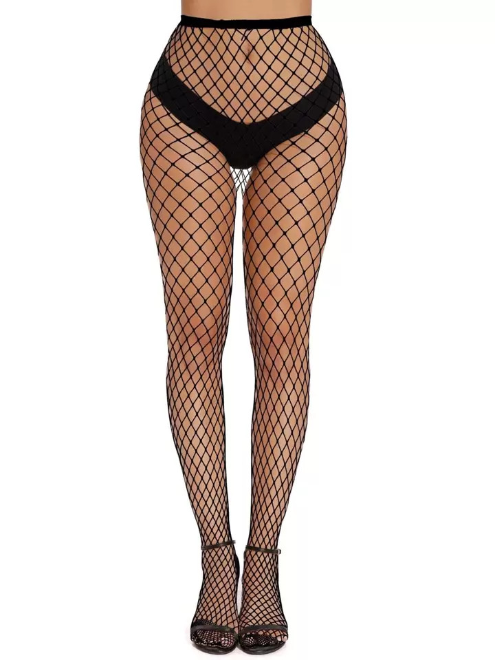 1pair Multicolor Women's Sexy Fishnet Tights With Anti-hook&high Elasticity(without Underpants) | SHEIN