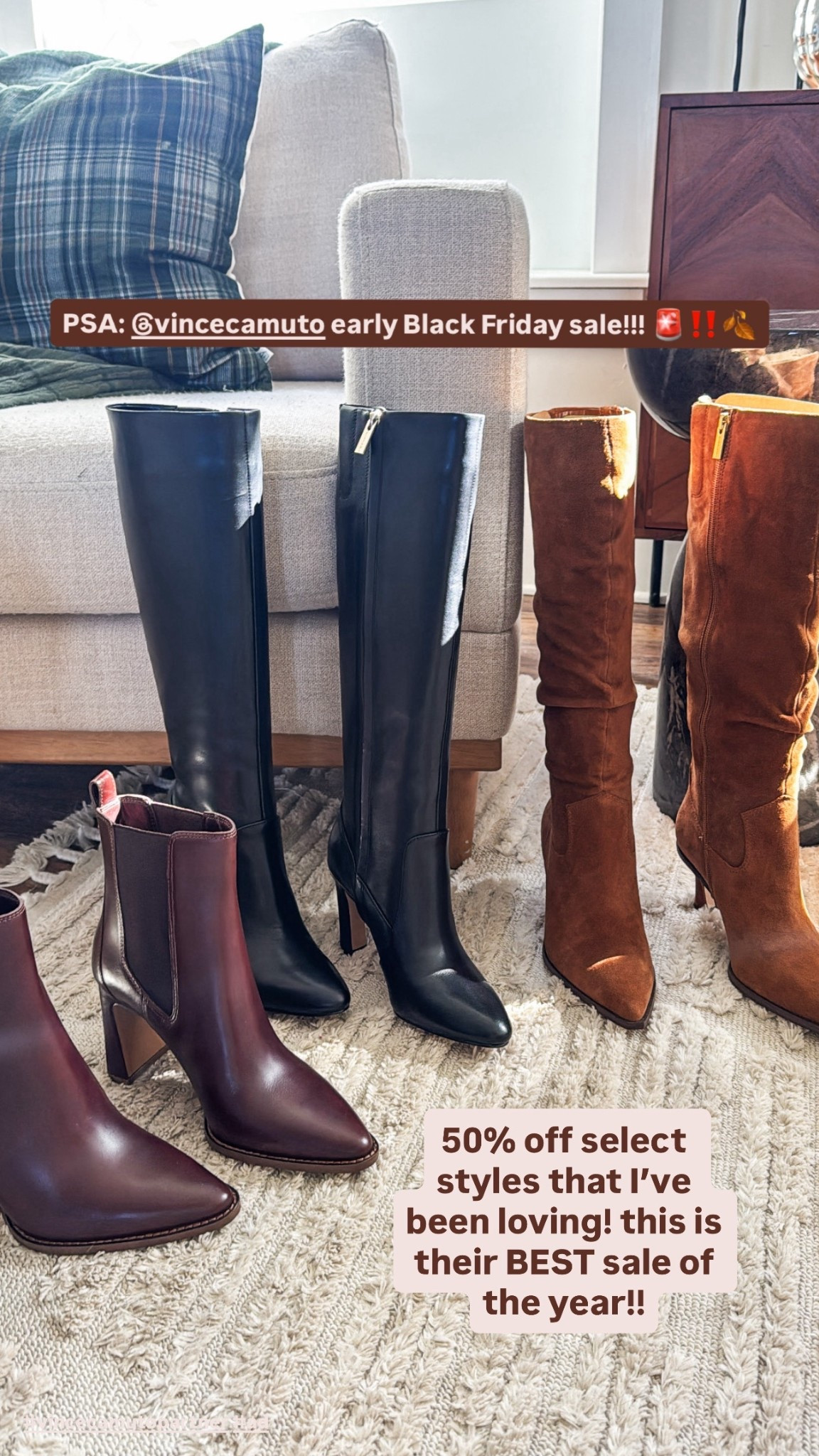 KRISTINA50 to save early! This is exclusive for us today! @vincecamuto half off early Black Friday sale! All fit tts! #vinceacamutopartner #ad 

#LTKFindsUnder100 #LTKSaleAlert #LTKHoliday