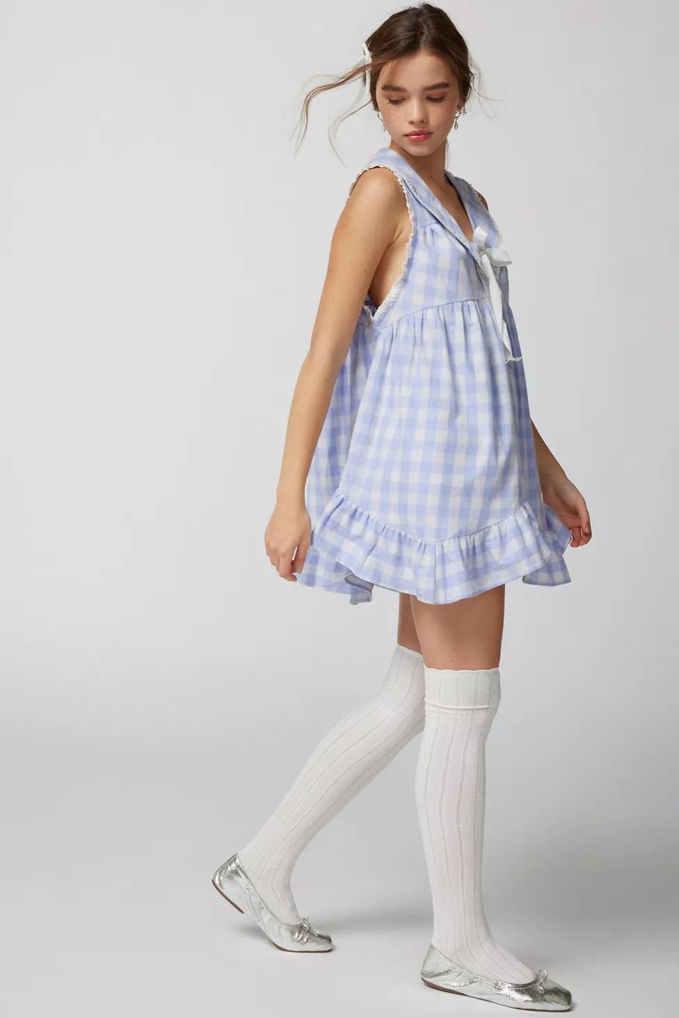 Out From Under Charlotte Flannel Mini Dress | Urban Outfitters (US and RoW)