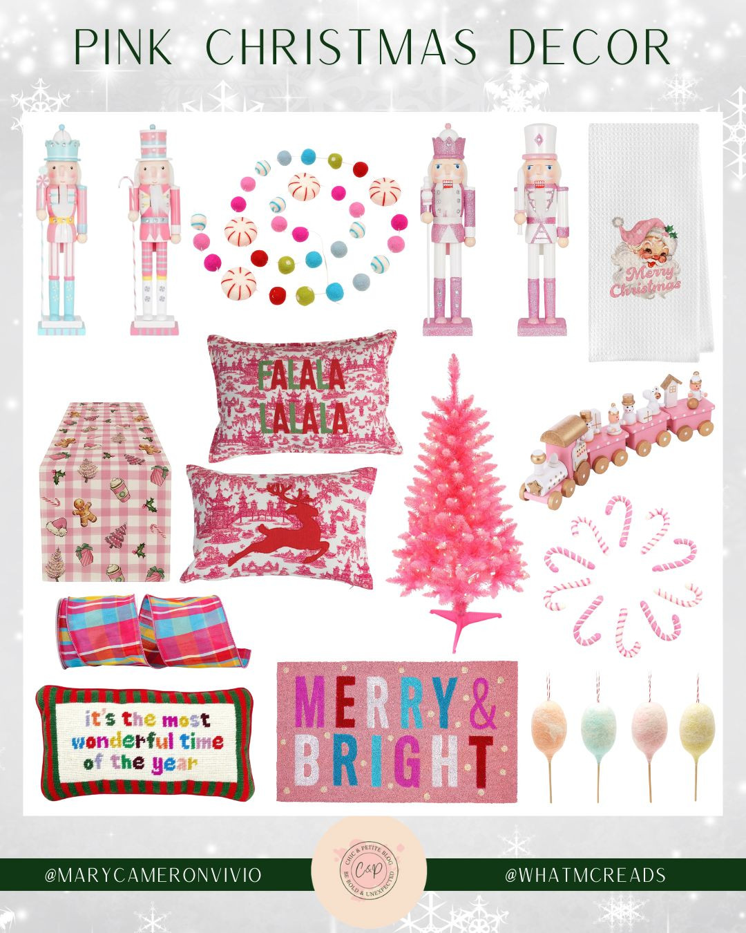 Amazon Christmas Decor: Pink Barbie Theme 🎄

Christmas Decor // Outdoor Decor // Outside Decorations // Holiday Home // Home Decor // Hostess Gifts // Christmas Tree // Santa // Christmas Ornaments // Christmas Ribbon // Christmas Garland // Pink Christmas // Barbie Christmas 

#LTKHome #LTKSeasonal #LTKHoliday