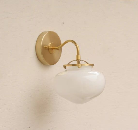 Wall Sconce Light Mid Century Brass Wall Sconce Light | Etsy | Etsy (US)