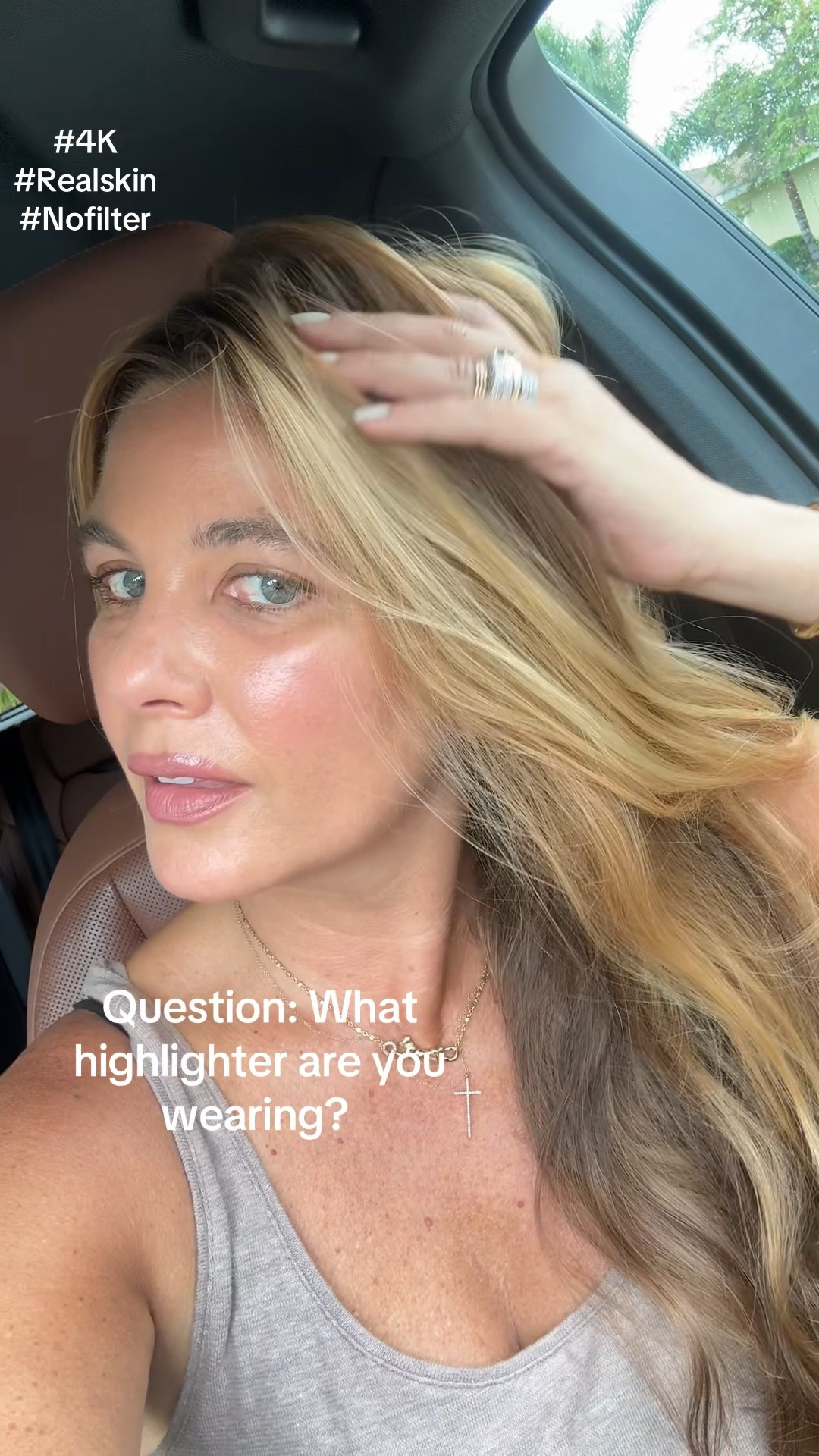 No highlighter, just sweat. 😅 
I am wearing the IT Tinted Foundation Balm in Medium Tan Warm, RMS Bronzer in Malibu Muse, lip liner in Endless Cacao and Armani 503 lipstick. Hair is Sea Glass always  
Tank is medium 

#LTKdayinmylife #LTKfitnessgoals #LTKBeauty