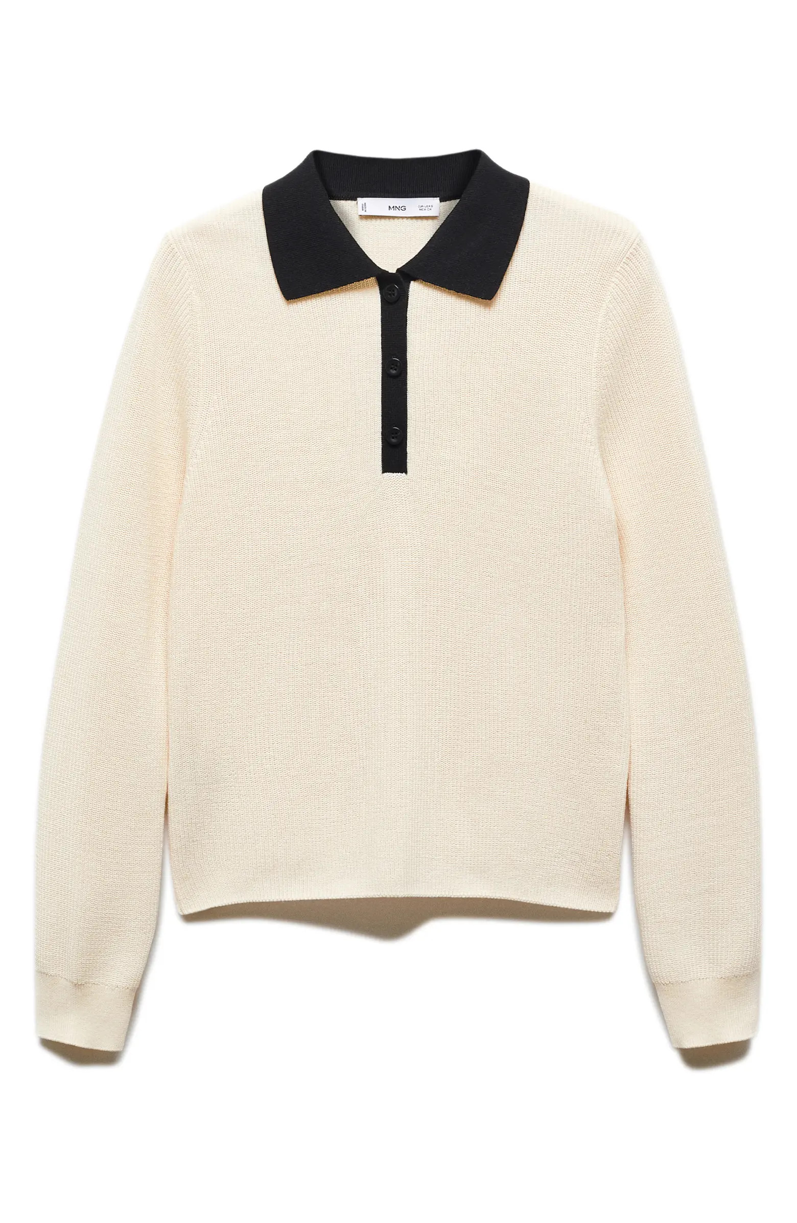 Contrast Trim Rib Polo Sweater | Nordstrom
