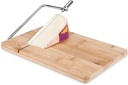 True WireSlice Bamboo Cheese Slicing Board, Bamboo Wood with Built-In Slicer, 10" by 7.5", Cheese... | Amazon (US)