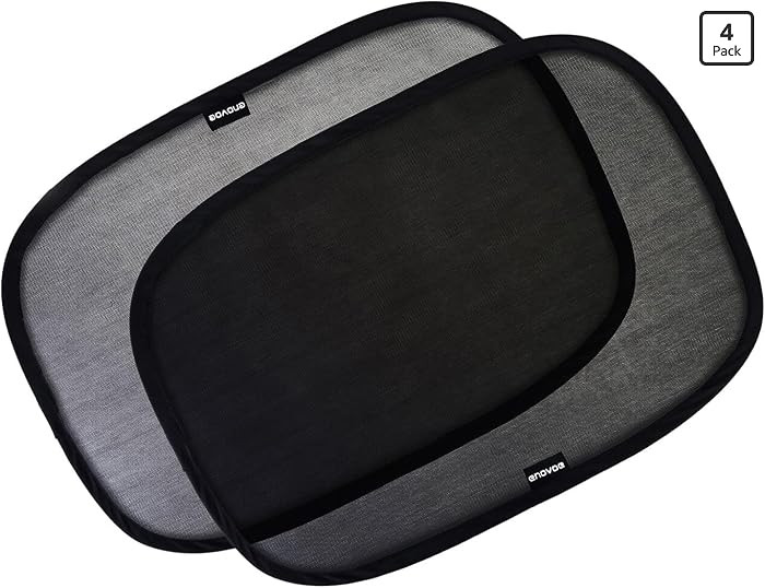 Enovoe Car Window Shades for Baby (4 Pack) - 21"x14" - Sun Shade Blocker, Cling - Glare Shield an... | Amazon (US)