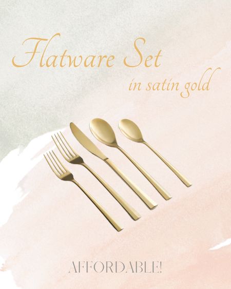 Beautiful gold satin flatware set 
20-piece, service for 4
Under $50


#LTKhome #LTKHoliday