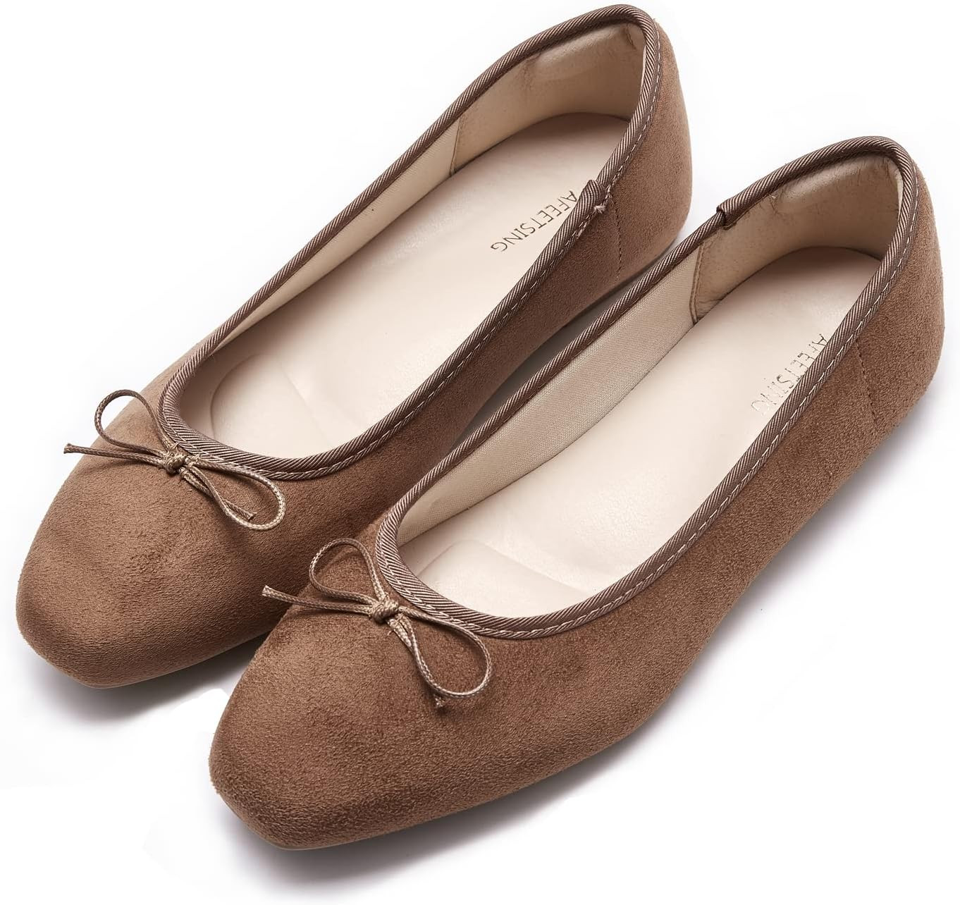 Women's Round Toe Ballet Flats Comfortable Bow Dressy Flats Shoes for Women | Amazon (US)