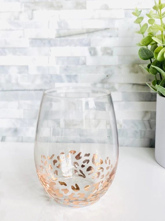 Leopard Wine Glass | Wine Glass | Gift for Her | Leopard Print | House Warming Gift | Cheetah Win... | Etsy (US)